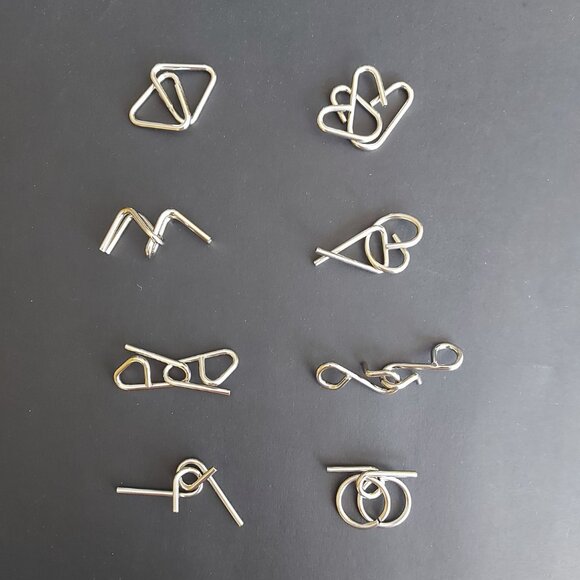 Wire Puzzles - Set of 8 - Picture 1 of 5